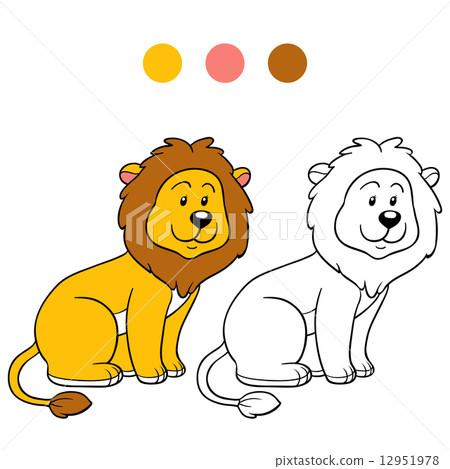 Download Coloring Book Lion Stock Illustration 12951978 Pixta