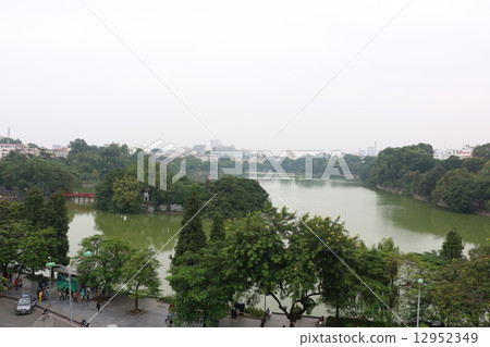 Hoan Kiem Lake in Hanoi, Vietnam Hoan Kiem Lake in Hanoi, Vietnam 12952349