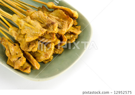 Grilled Pork Satay 12952575