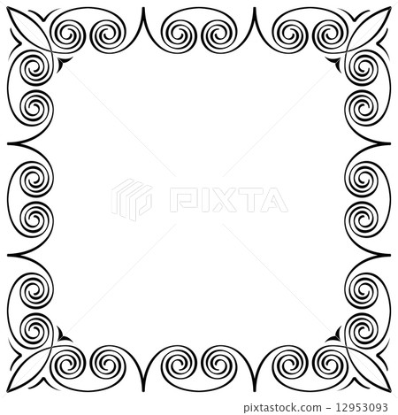 calligraphic frame calligraphic frame 12953093