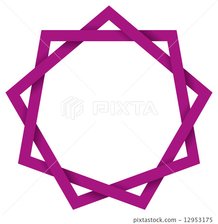 Purple Enneagram 3D Purple Enneagram 3D 12953175