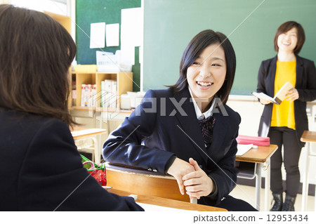 School girls taking classes School girls taking classes 12953434