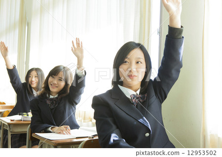 School girls taking classes School girls taking classes 12953502