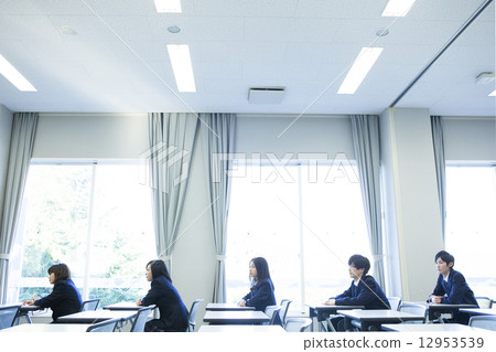 High school students taking classes High school students taking classes 12953539