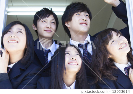 high school student, high-school student, high school boy 12953614