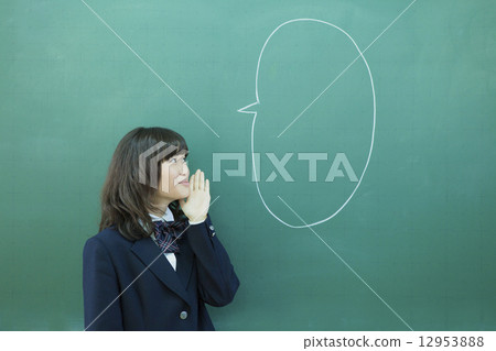 Talking high school student Talking high school student 12953888