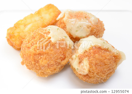 Delicious croquette and potato fried Delicious croquette and potato fried 12955074
