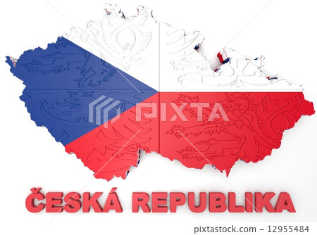 Map illustration of Czech Republic 12955484