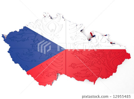 Map illustration of Czech Republic Map illustration of Czech Republic 12955485