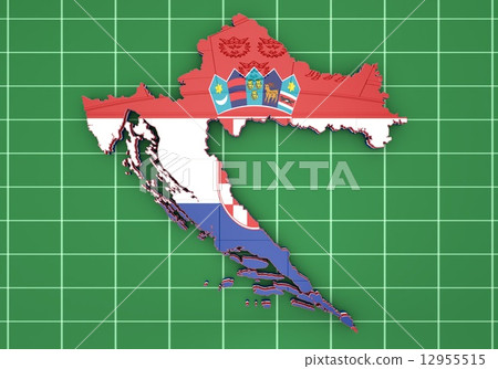 Map illustration of Croatia 12955515