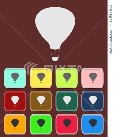 Air Balloon - Vector icon isolated - Stock Illustration [12955619] - PIXTA