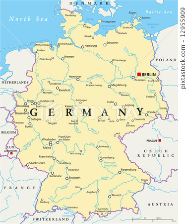 Germany Political Map 12955909