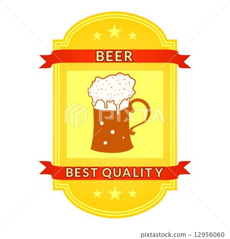 Retro vector beer label - Stock Illustration [12956060] - PIXTA