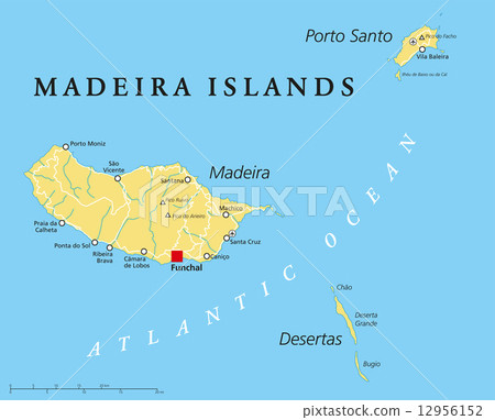 Madeira Islands Political Map Madeira Islands Political Map 12956152