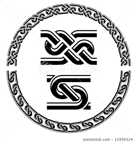 seamless ornamental knot frames - Stock Illustration [12956324] - PIXTA