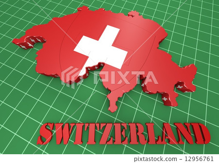 Map illustration of Switzerland Map illustration of Switzerland 12956761