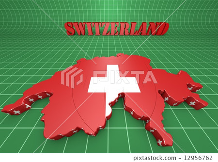Map illustration of Switzerland Map illustration of Switzerland 12956762