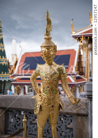 Golden statue of Royal palace in Bangkok Golden statue of Royal palace in Bangkok 12957147