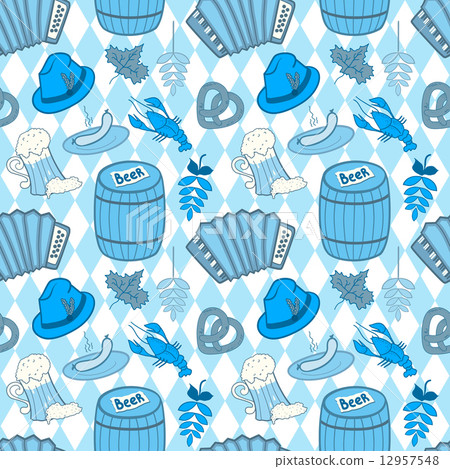 Oktoberfest seamless pattern - Stock Illustration [12957548] - PIXTA