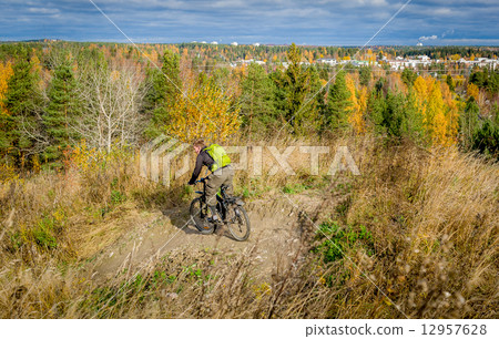 Autumn park downhill Autumn park downhill 12957628
