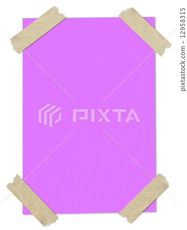 pink blank paper stuck with brown tape pink blank paper stuck with brown tape 12958315