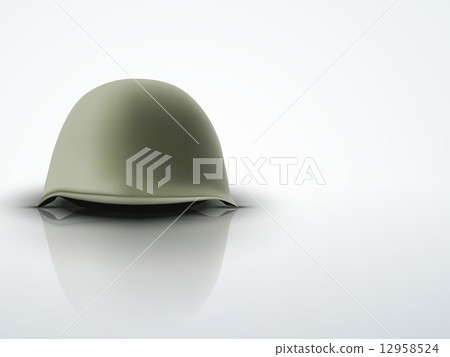 Background with Military classic helmet 12958524