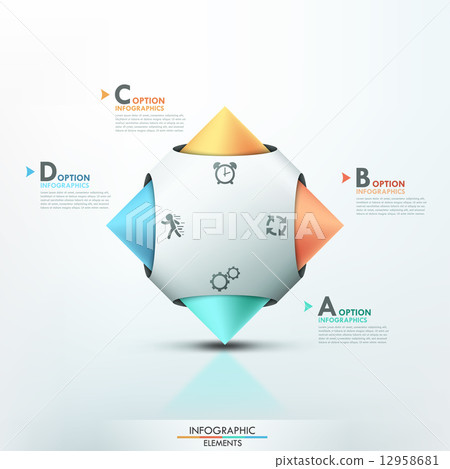 Modern infographic options template 12958681