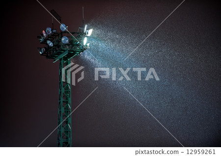 Searchlight and night snowfall 12959261