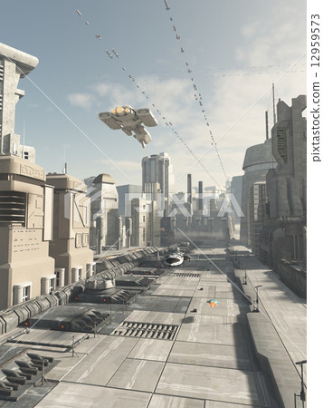 Future City Street 12959573
