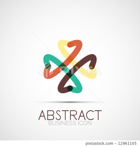 Line design loop logo Line design loop logo 12961105
