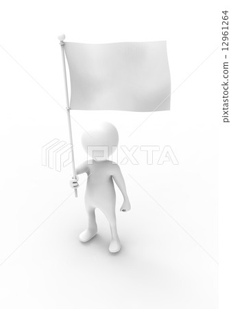 A person with a flag 12961264