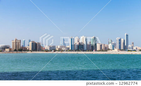 Panoramic Skyline of Manama city, Bahrain 12962774