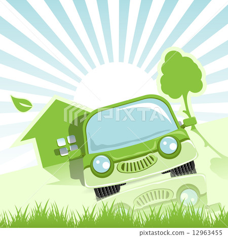 Green Car Green Car 12963455