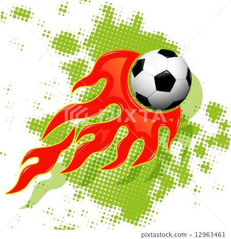 soccer ball on fire soccer ball on fire 12963461