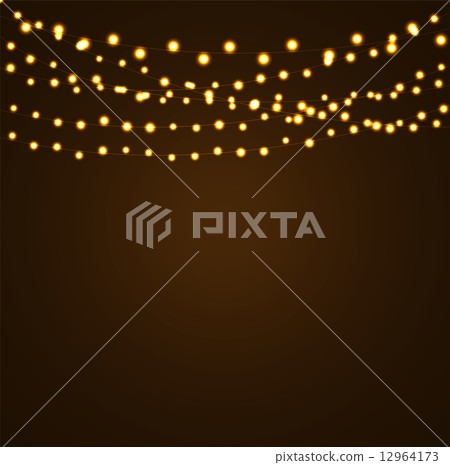 Christmas and New Year Background with Luminous Garland Vector I Christmas and New Year Background with Luminous Garland Vector I 12964173