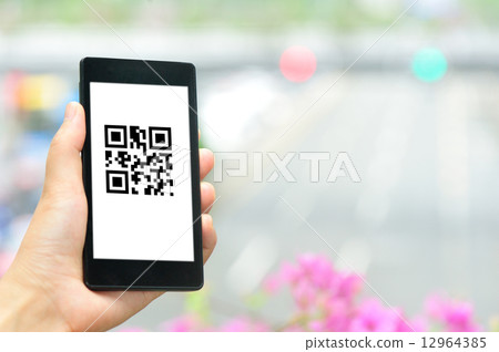 woman hand hold smart phone in modern city woman hand hold smart phone in modern city 12964385