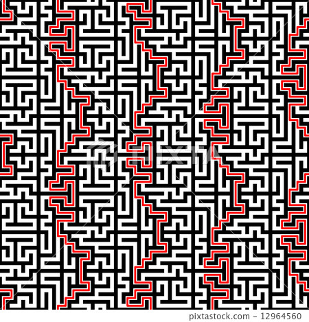 Maze Vector Seamless Pattern 12964560