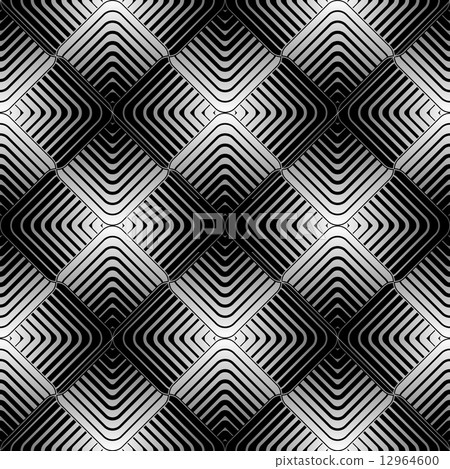 Abstract Geometric Stylized Petals Vector Seamless Pattern 12964600