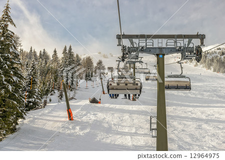 Chairlift at ski resort Chairlift at ski resort 12964975