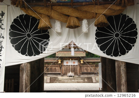 從大門看到的正殿（熊野神社/和歌山縣田邊神社主神社） 12965216