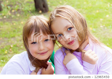 Cute two playing girls Cute two playing girls 12965450