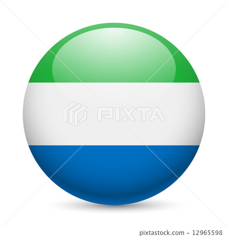 Round glossy icon of Sierra Leone - Stock Illustration [12965598] - PIXTA