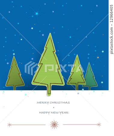 Christmas Greeting Card design-pine tree paper torn with space for text.Greeting Card Christmas Greeting Card design-pine tree paper torn with space for text.Greeting Card 12966405