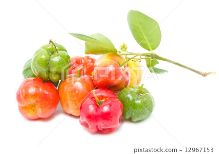 Barbados cherry isolated on white. Barbados cherry isolated on white. 12967153