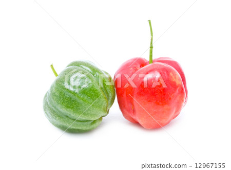 Barbados cherry isolated on white. Barbados cherry isolated on white. 12967155