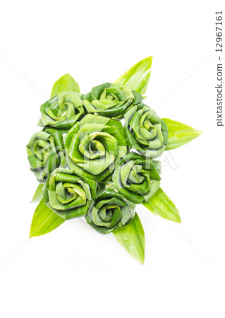 Rose of Pandan leaf isolated on white. Rose of Pandan leaf isolated on white. 12967161