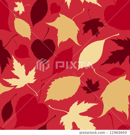 Seamless pattern with falling leaves. Autumn background Seamless pattern with falling leaves. Autumn background 12968669