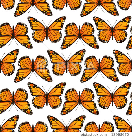 Seamless pattern with monarch butterflies Seamless pattern with monarch butterflies 12968670