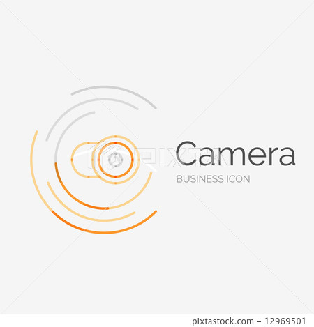 Thin line neat design logo, camera concept Thin line neat design logo, camera concept 12969501