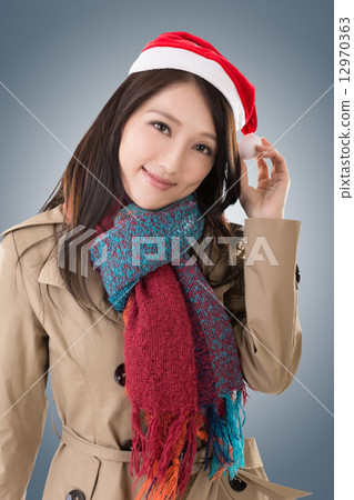 christmas woman christmas woman 12970363
